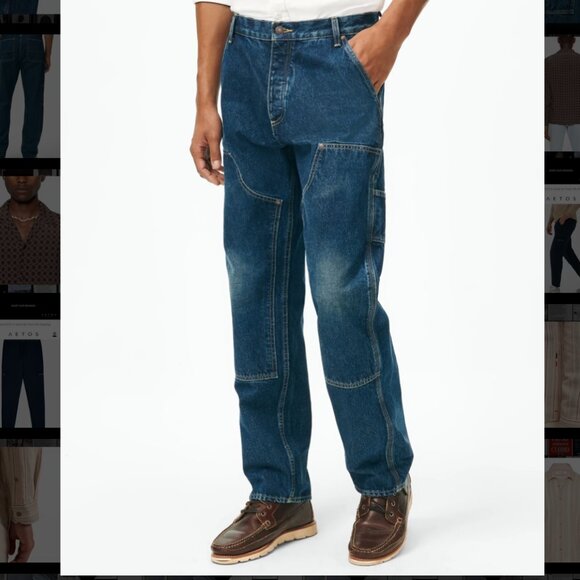 Brooks Brothers Dark Wash Cherry Street Selvedge Denim Carpenter Pants W32 x L32 - Picture 4 of 8